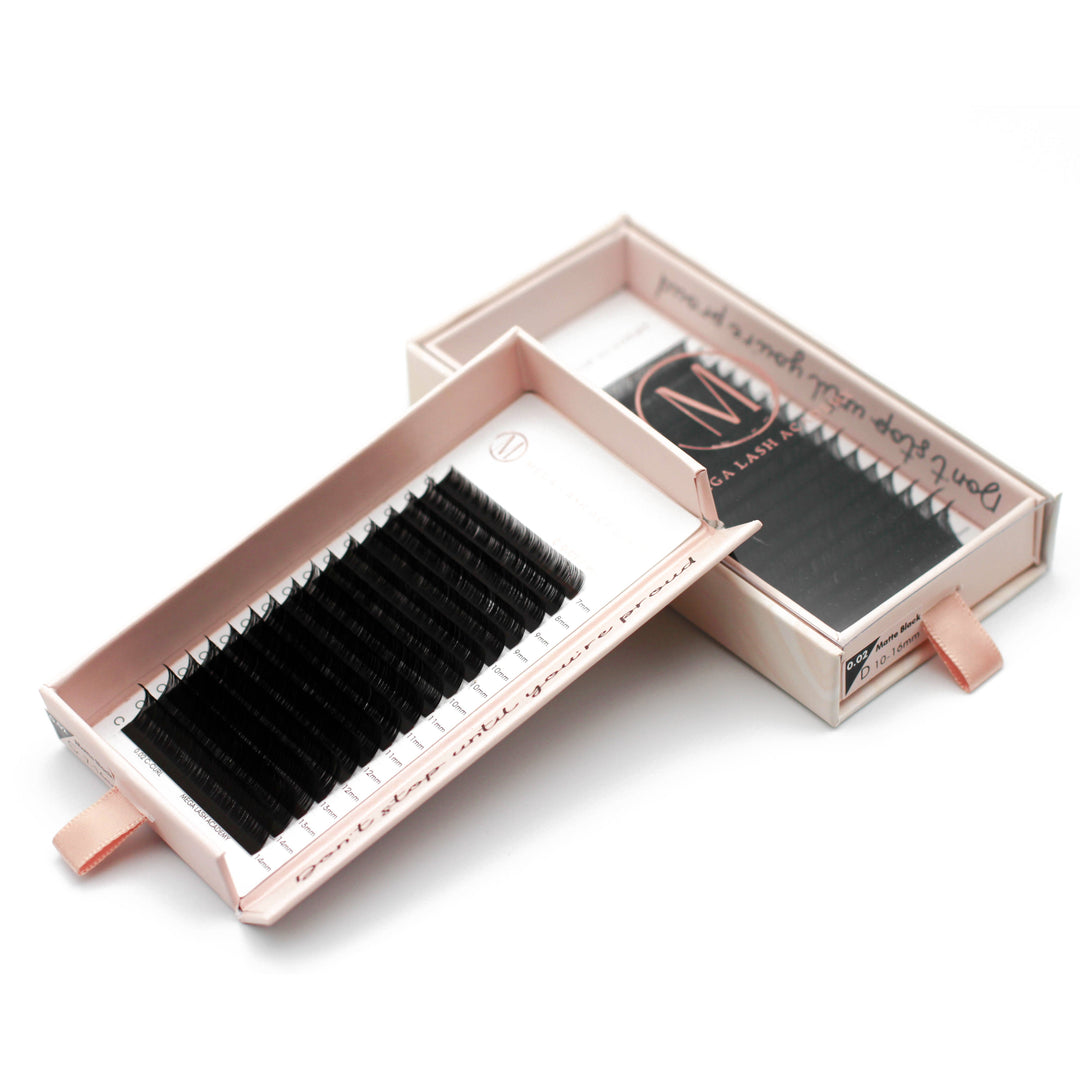 0.02 Cashmere Matte Volume Lash Trays Mega Lash Academy