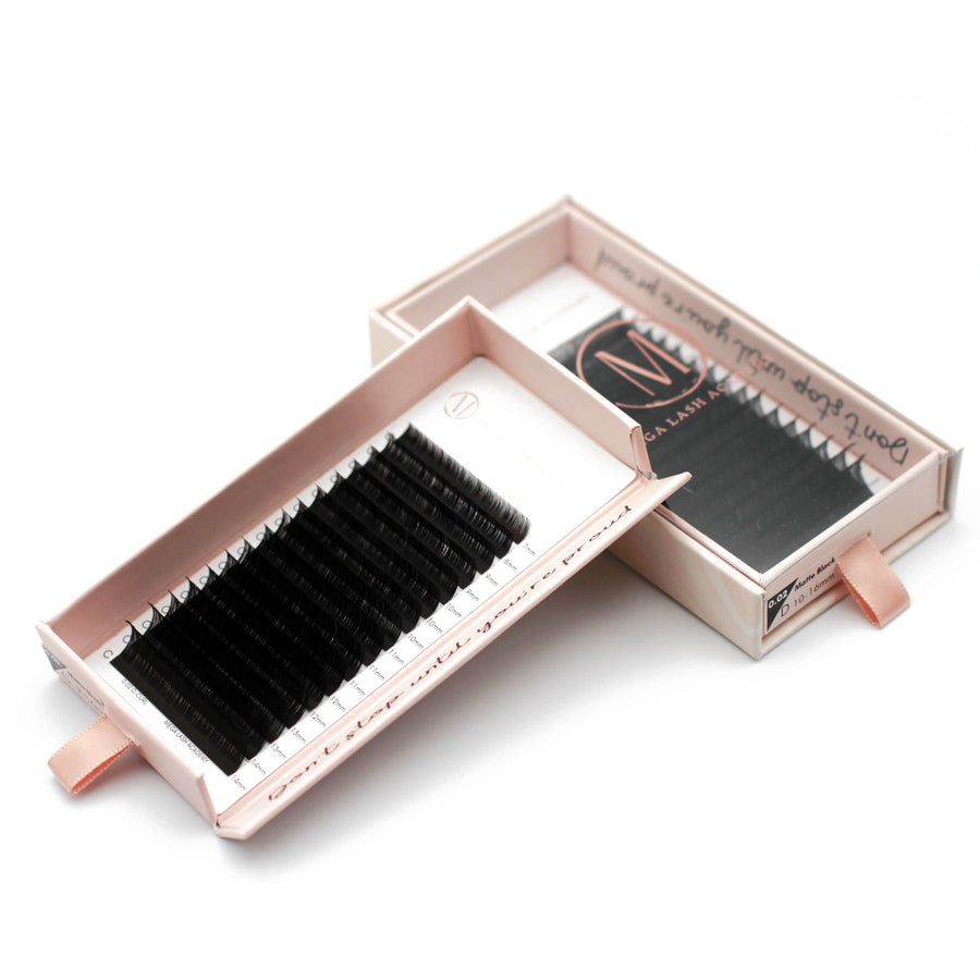 0.02 Cashmere Matte Volume Lash Trays Mega Lash Academy