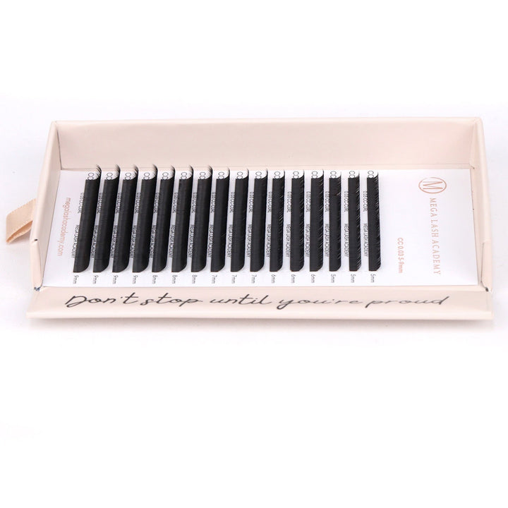0.03 Cashmere Ultra Dark Volume Lash Trays Mega Lash Academy