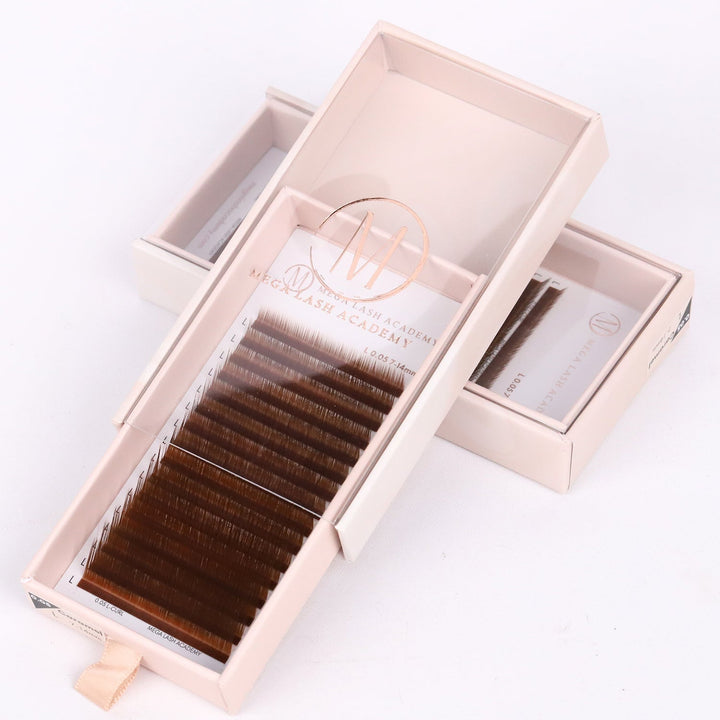 0.05 - Brown Cashmere Volume - Caramel Lash Trays Mega Lash Academy