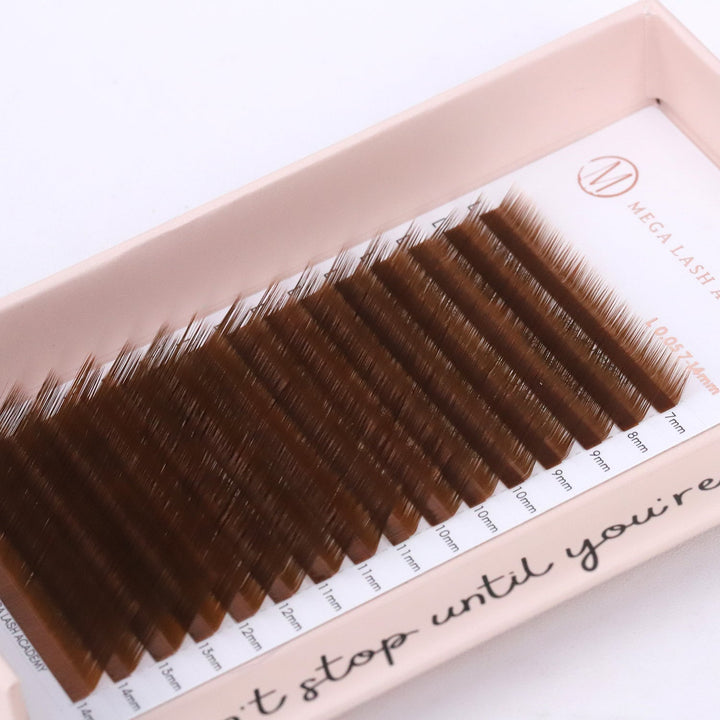 0.05 - Brown Cashmere Volume - Caramel Lash Trays Mega Lash Academy L Mixed 7-14mm