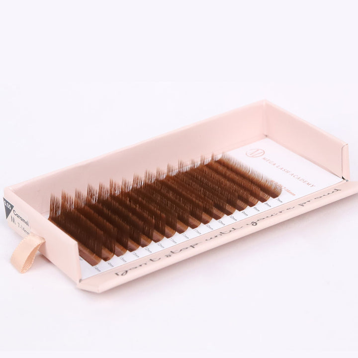 0.05 - Brown Cashmere Volume - Caramel Lash Trays Mega Lash Academy M Mixed 7-14mm