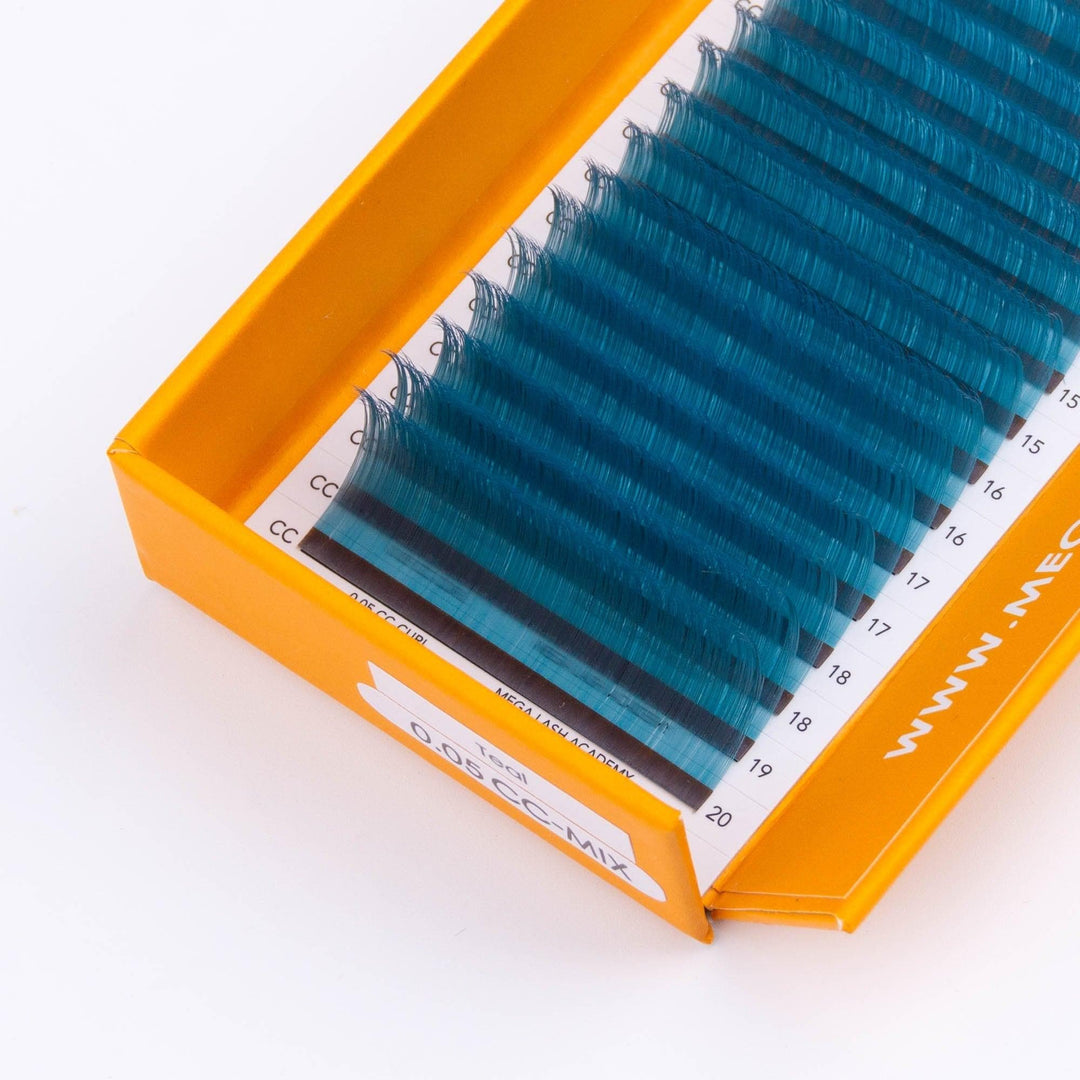 Cashmere - Teal Volume Lashes - 0.05 - Mega Lash Academy