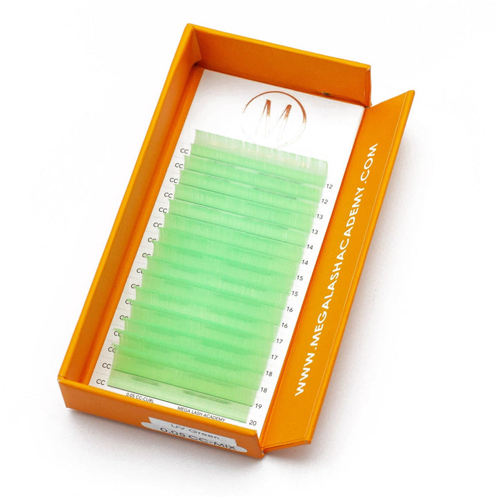 0.05 - Color Cashmere Volume - UV Green Lash Trays Mega Lash Academy