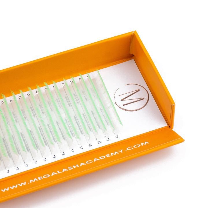 0.05 - Color Cashmere Volume - UV Green Ombré Lash Trays Mega Lash Academy