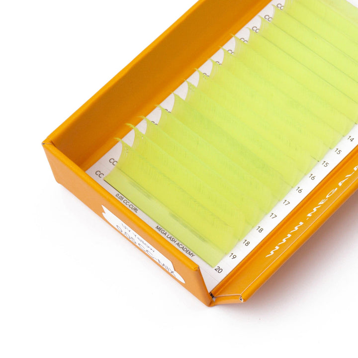 0.05 - Color Cashmere Volume - UV Yellow Lash Trays Mega Lash Academy