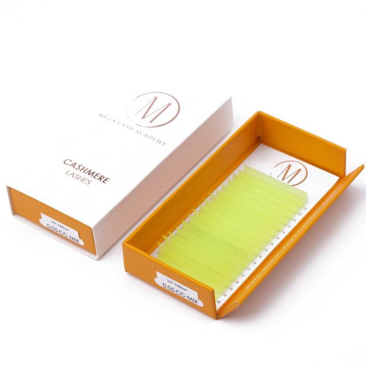 0.05 - Color Cashmere Volume - UV Yellow Lash Trays Mega Lash Academy