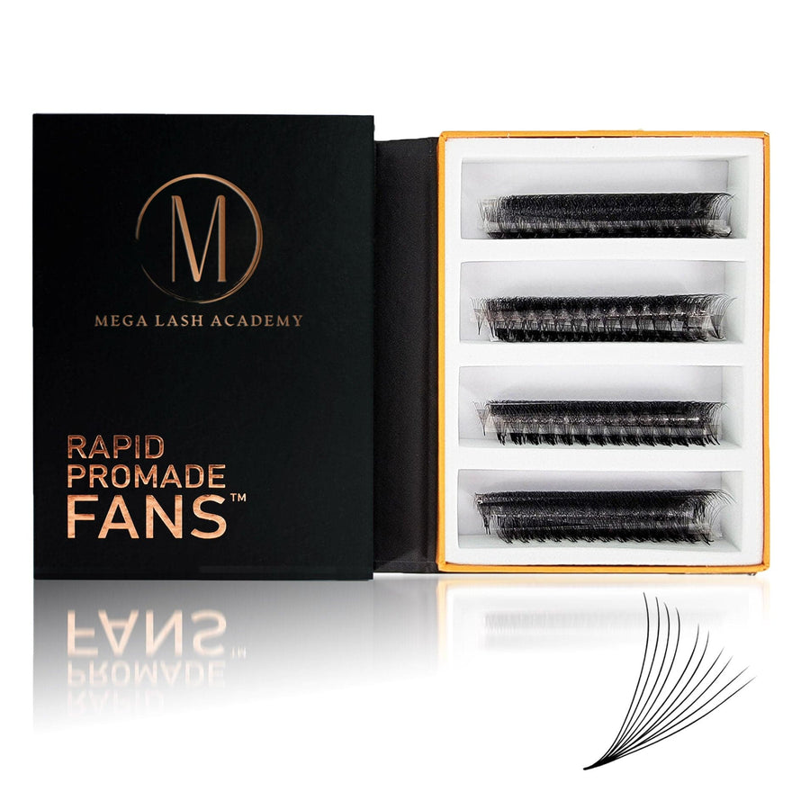 10D Rapid Promade Fans® - 1000 Fans Promade Fans Mega Lash Academy 