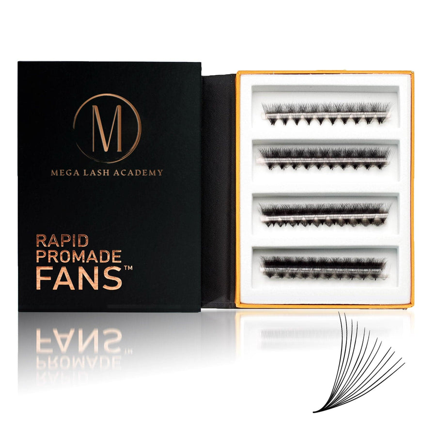 12D Mix Rapid Promade Fans® - 500 Fans Promade Fans Mega Lash Academy 