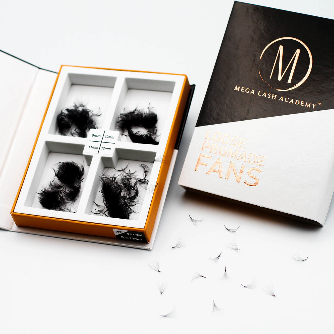 14D Mix Promade Loose Fans - 1000 Fans Promade Fans Mega Lash Academy