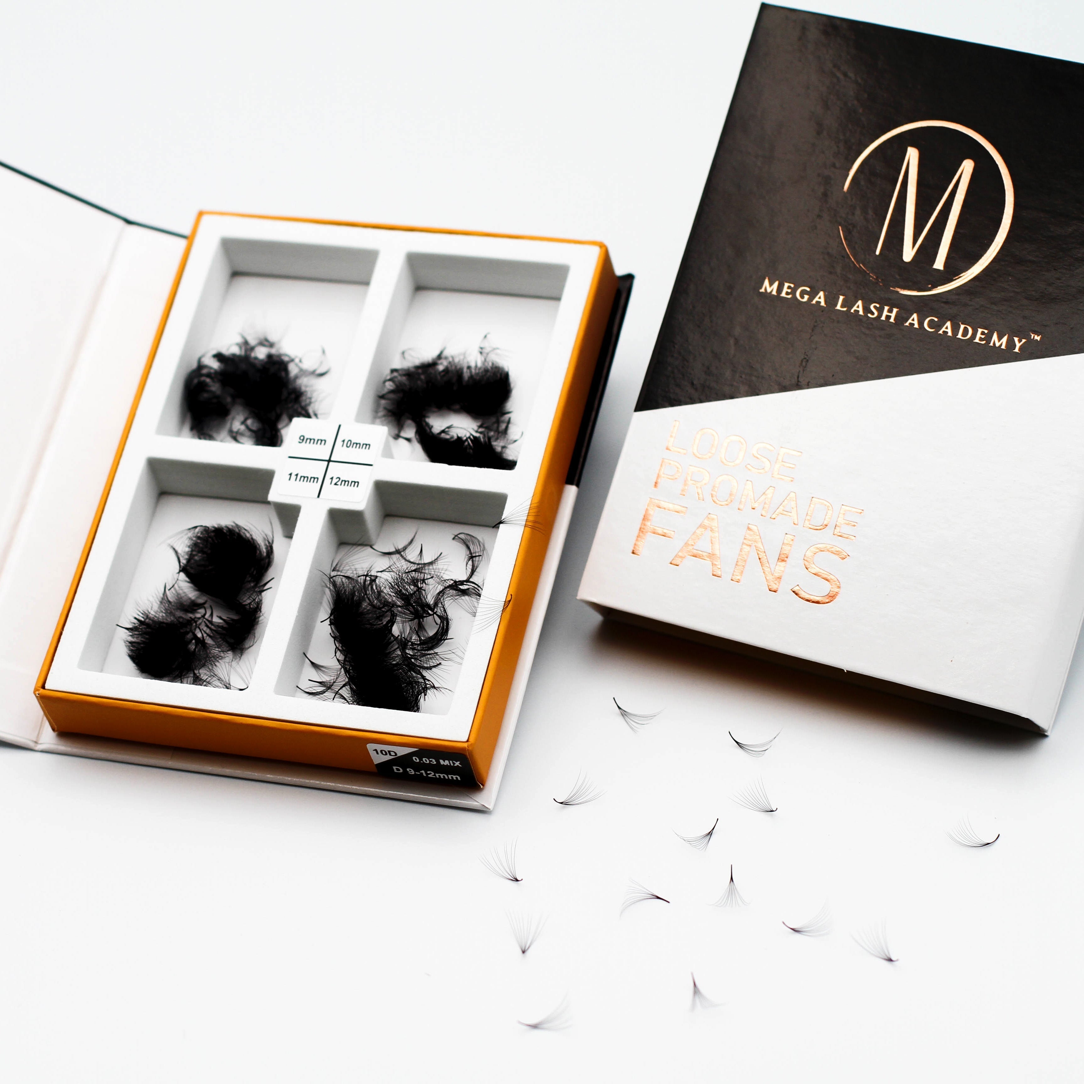 14D Mix Promade Loose Fans - 1000 Fans Promade Fans Mega Lash Academy