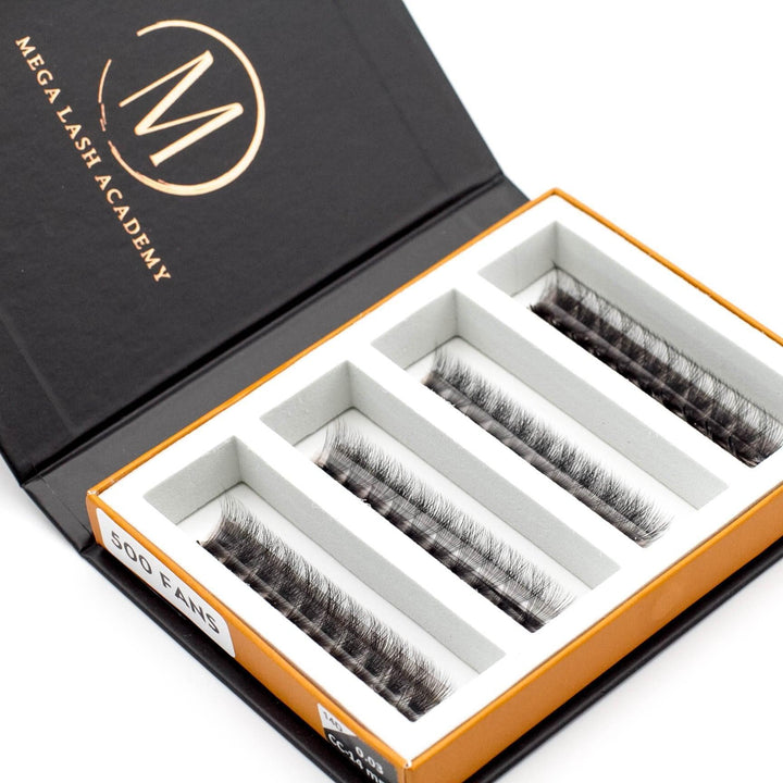 14D Mix Rapid Promade Fans® - 500 Fans - Mega Lash Academy