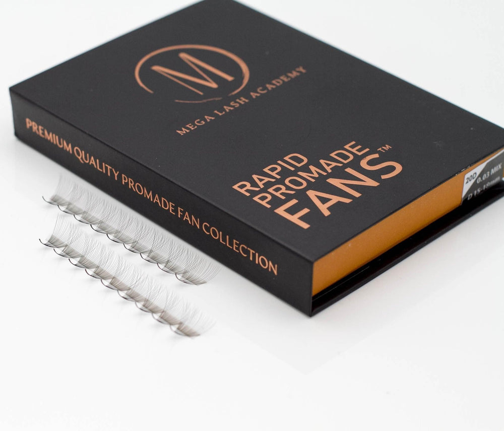 20D Mix Rapid Promade Fans® - 500 Fans - Mega Lash Academy