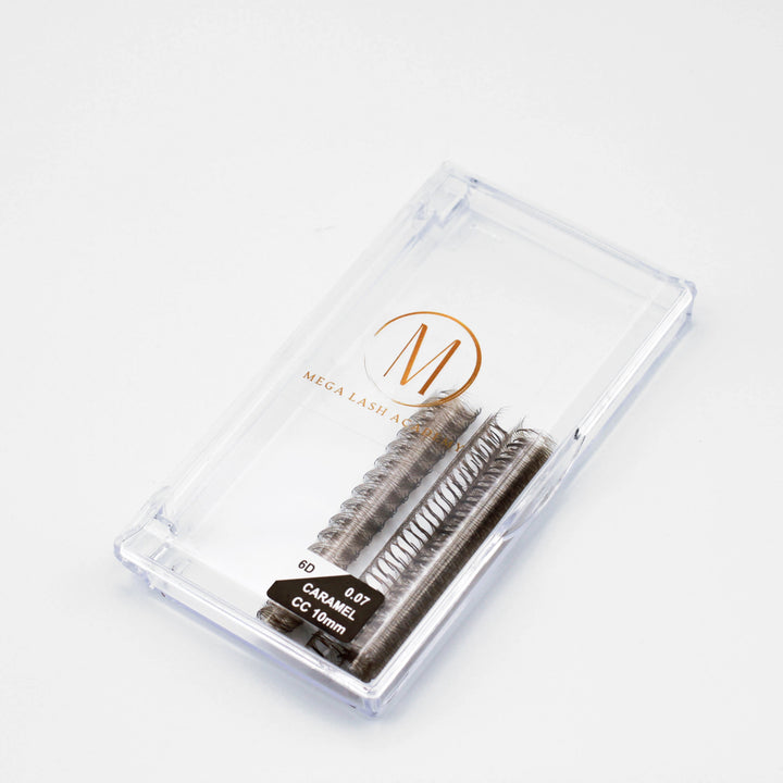 6D Brown Rapid Promade Fans - Caramel Promade Fans Mega Lash Academy 0.07 CC 8