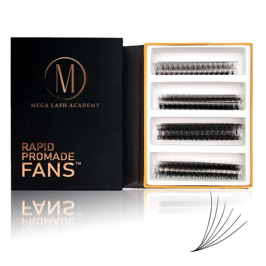 6D Mix Rapid Promade Fans® - 1000 Fans Promade Fans Mega Lash Academy 