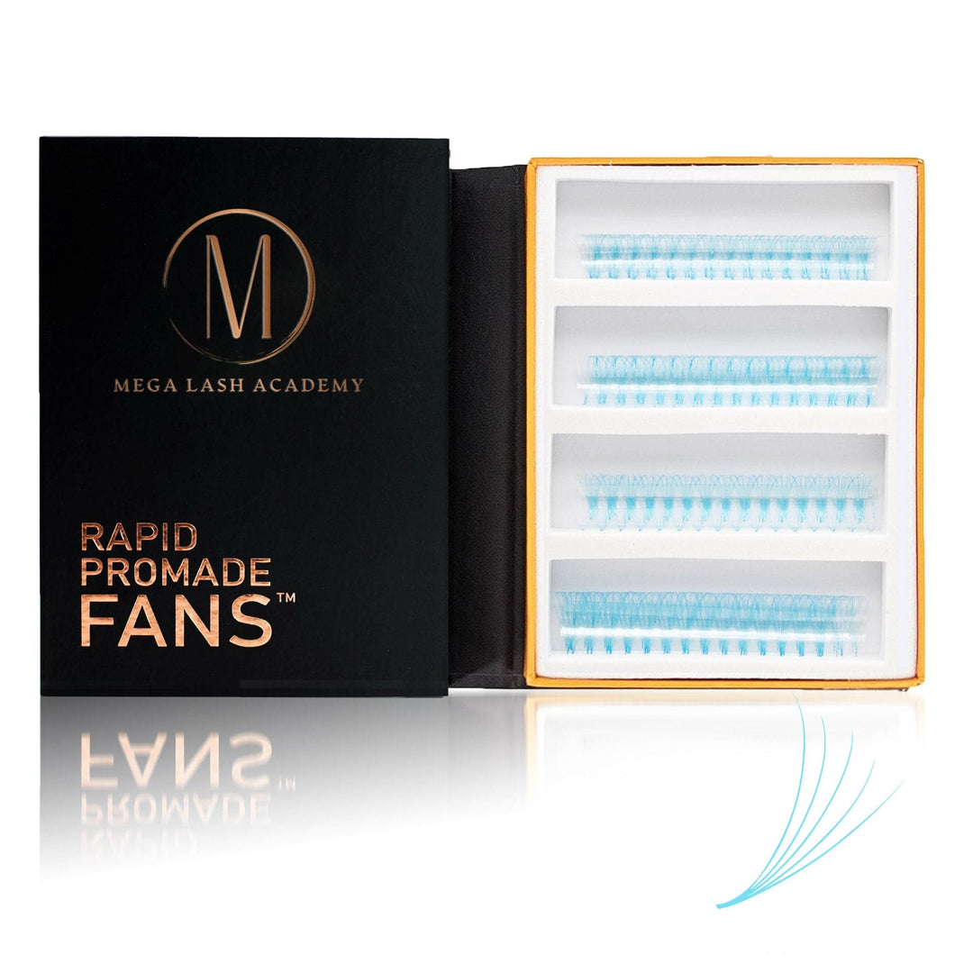 Baby Blue 5D Rapid Promade Fans - 600 Fans Promade Fans Mega Lash Academy