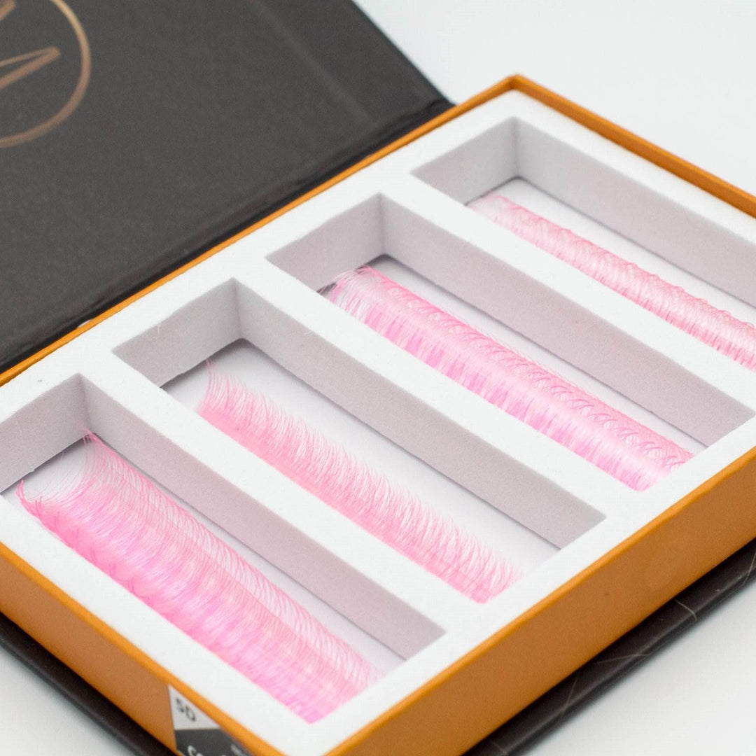 Baby Pink 5D Rapid Promade Fans - 600 Fans - Mega Lash Academy