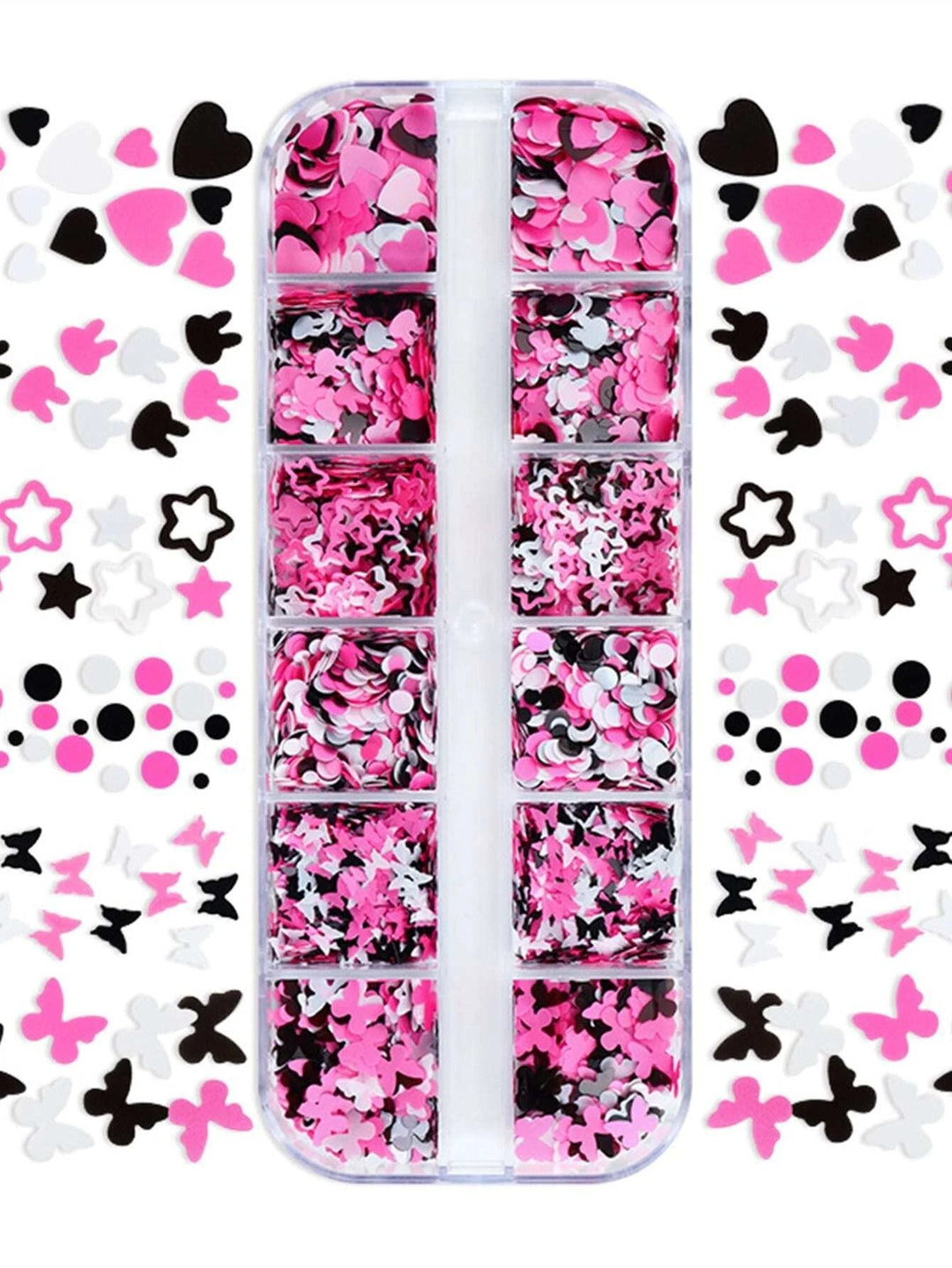 Black and Hot Pink Lash Decals n.23 Decorative Stickers Mega Lash Academy