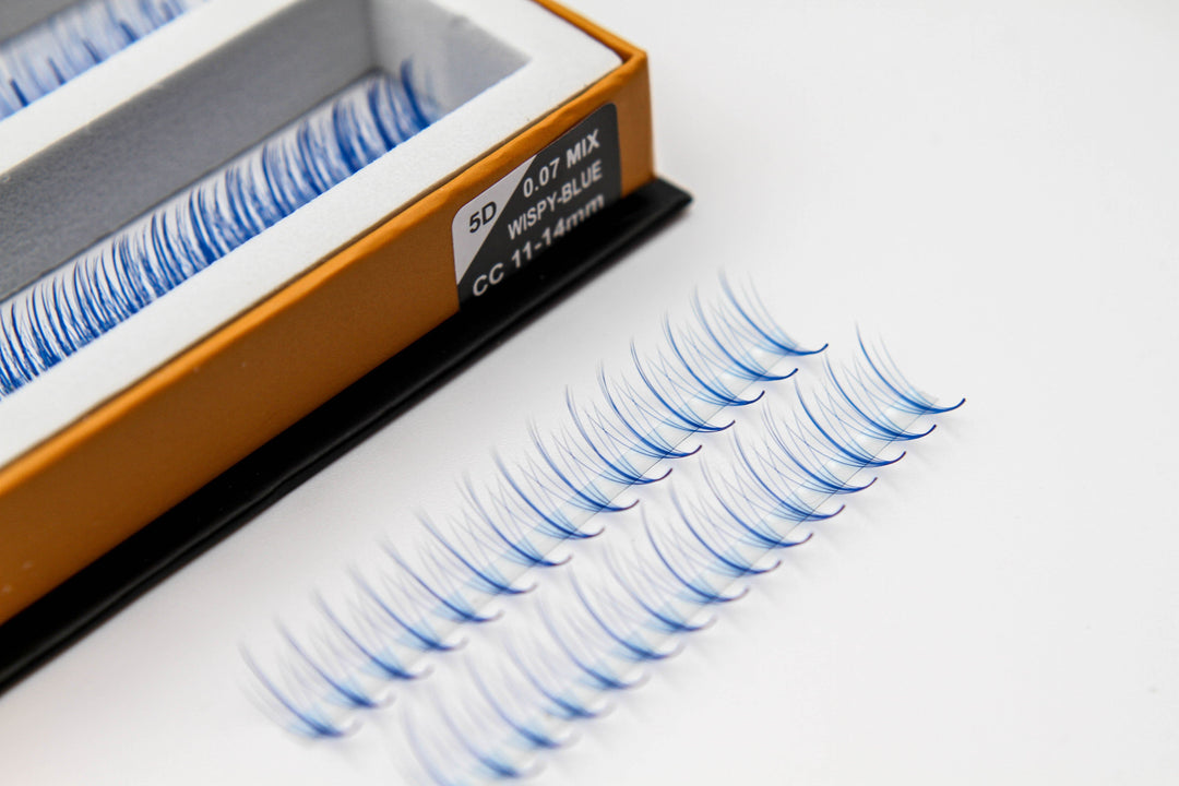 Blue Wispy 5D Rapid Promade Fans - 600 Fans Promade Fans Mega Lash Academy