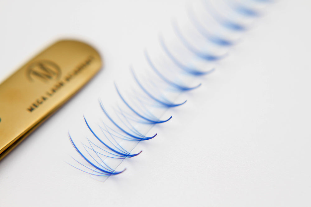Blue Wispy 5D Rapid Promade Fans - 600 Fans Promade Fans Mega Lash Academy
