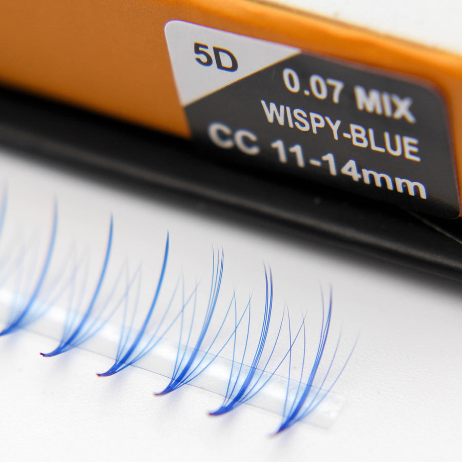 Blue Wispy 5D Rapid Promade Fans - 600 Fans Promade Fans Mega Lash Academy