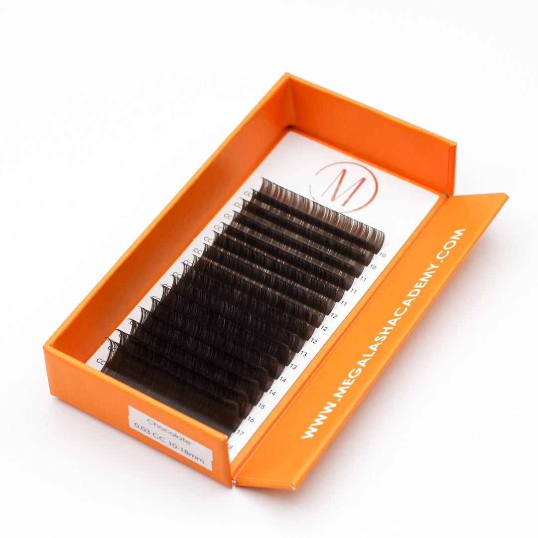 0.03 - Brown Cashmere Volume - Chocolate Lash Trays Mega Lash Academy