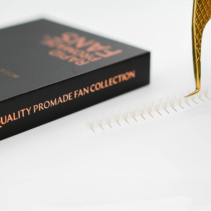 Brown M and L Curl 5D Rapid Promade Fans - 600 Fans Promade Fans Mega Lash Academy