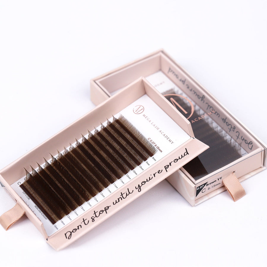 Brown YY Lash Tray Mega Lash Academy 