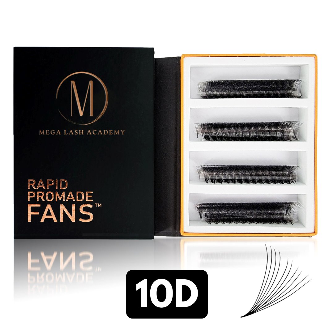 Bundle of 5 Rapid Promade Fans - 5000 Fans Promade Fans Mega Lash Academy 10D
