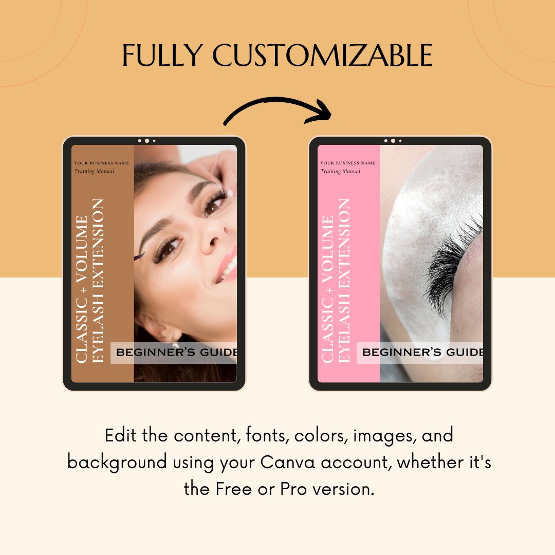 Classic & Volume Eyelash Extension Lash Training Manual with Resell Rights ebook Mega Lash Academy