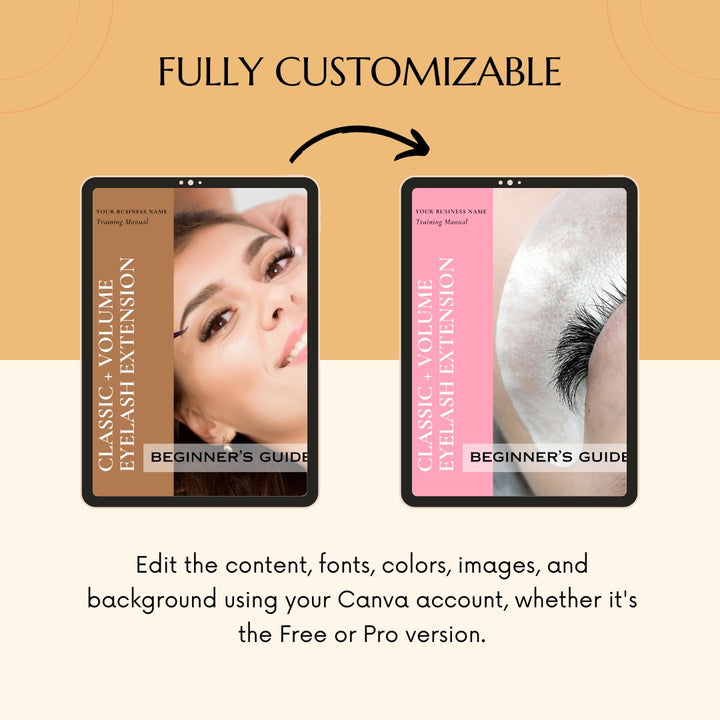 Classic & Volume Eyelash Extension Lash Training Manual with Resell Rights ebook Mega Lash Academy