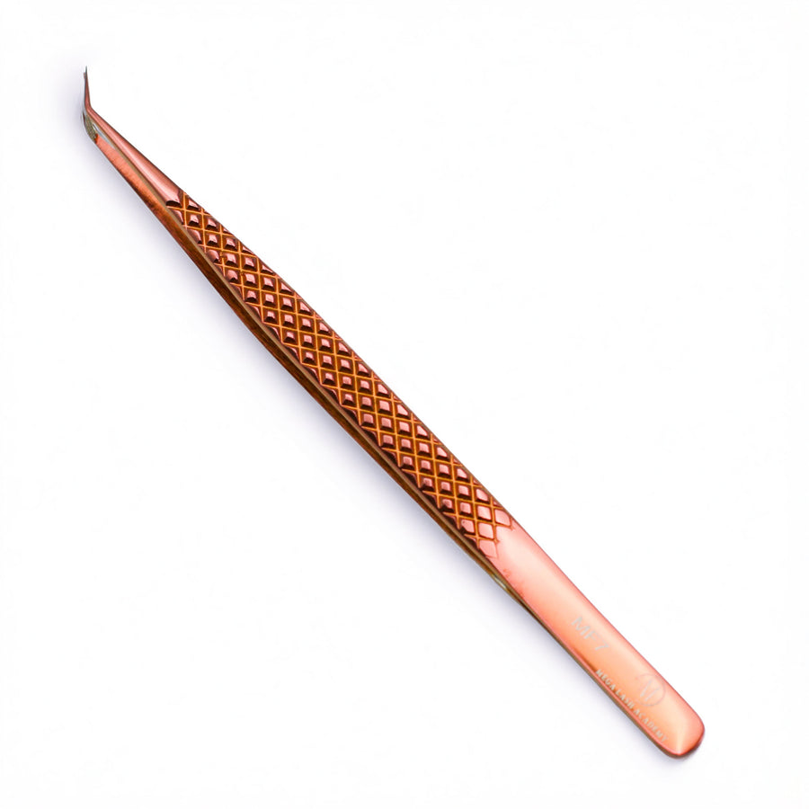 Copper Fiber - MF7 - Xtra Long Skinny Tweezers Tweezers Mega Lash Academy