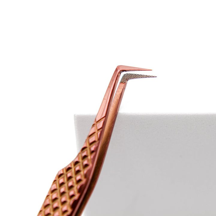 Copper Fiber - MF9 - Fiber Long Boot Volume Tweezers Tweezers Mega Lash Academy