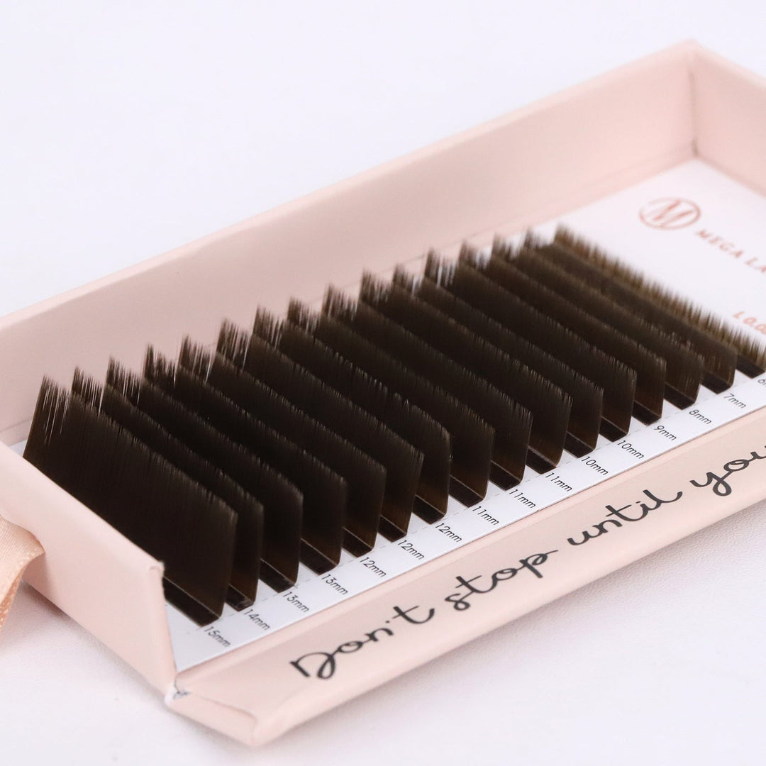 Easy Fanning Cashmere Lash Tray - Brown Lash Trays Mega Lash Academy