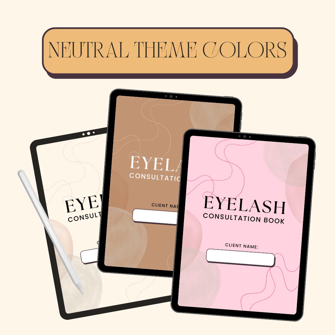 Eyelash Extension Consultation Book with Lash Stamps ebook Mega Lash Academy