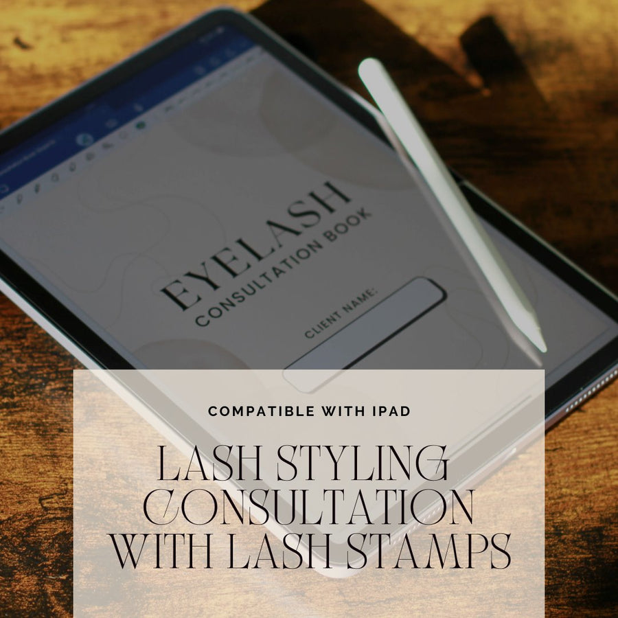 Eyelash Extension Consultation Book with Lash Stamps ebook Mega Lash Academy The Essentials (Classic-Hybrid-Volume)