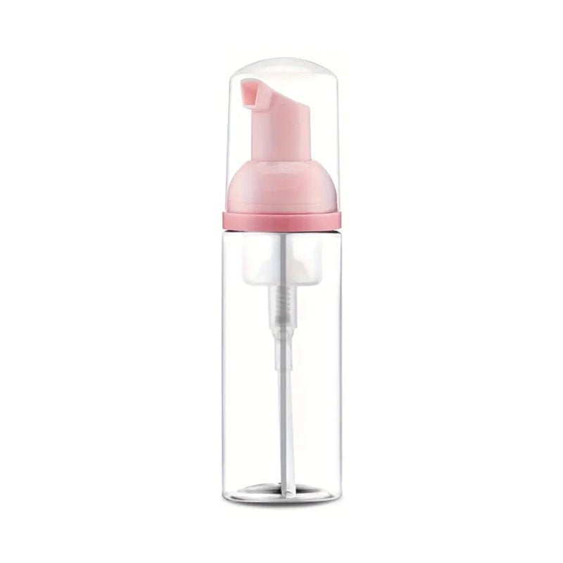 Foam Pump Bottles - Empty - Pack of 10 Wash Bottles Mega Lash Academy Clear/Pink