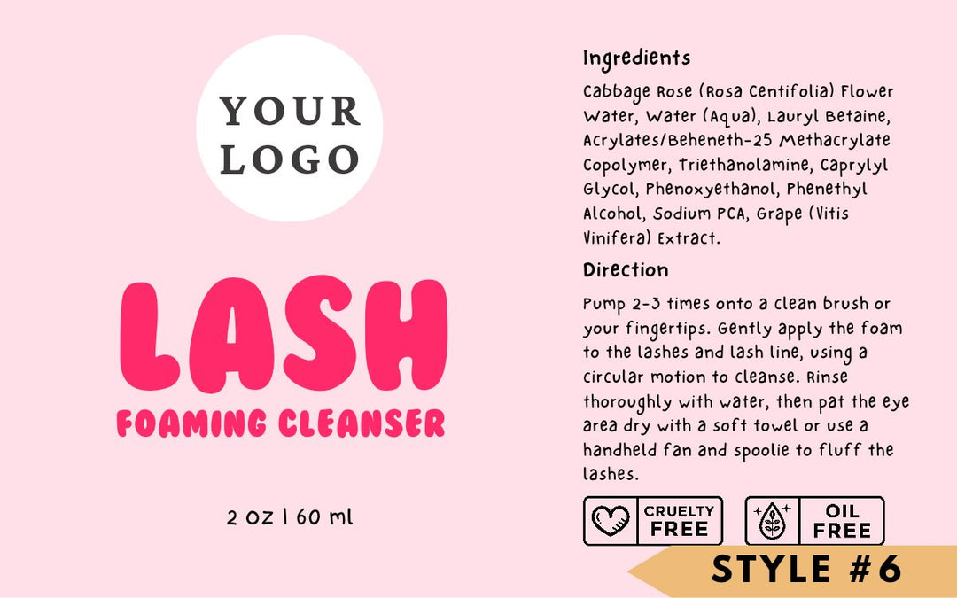 Foam Pump Bottles with Your Logo Wash Bottles Mega Lash Academy