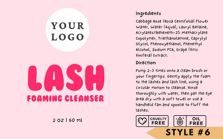 Foam Pump Bottles with Your Logo Wash Bottles Mega Lash Academy