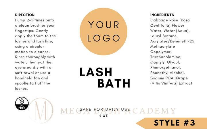 Foam Pump Bottles with Your Logo Wash Bottles Mega Lash Academy