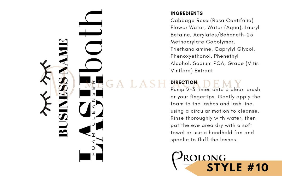 Foam Pump Bottles with Your Logo Wash Bottles Mega Lash Academy