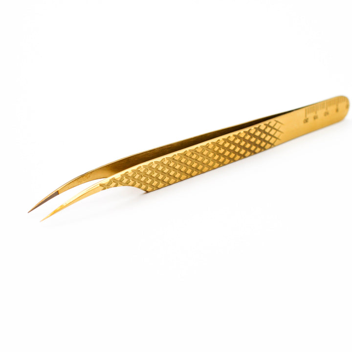 Gold Micro Fiber - MF2 - Xtra Long Isolating Tweezers Tweezers Mega Lash Academy