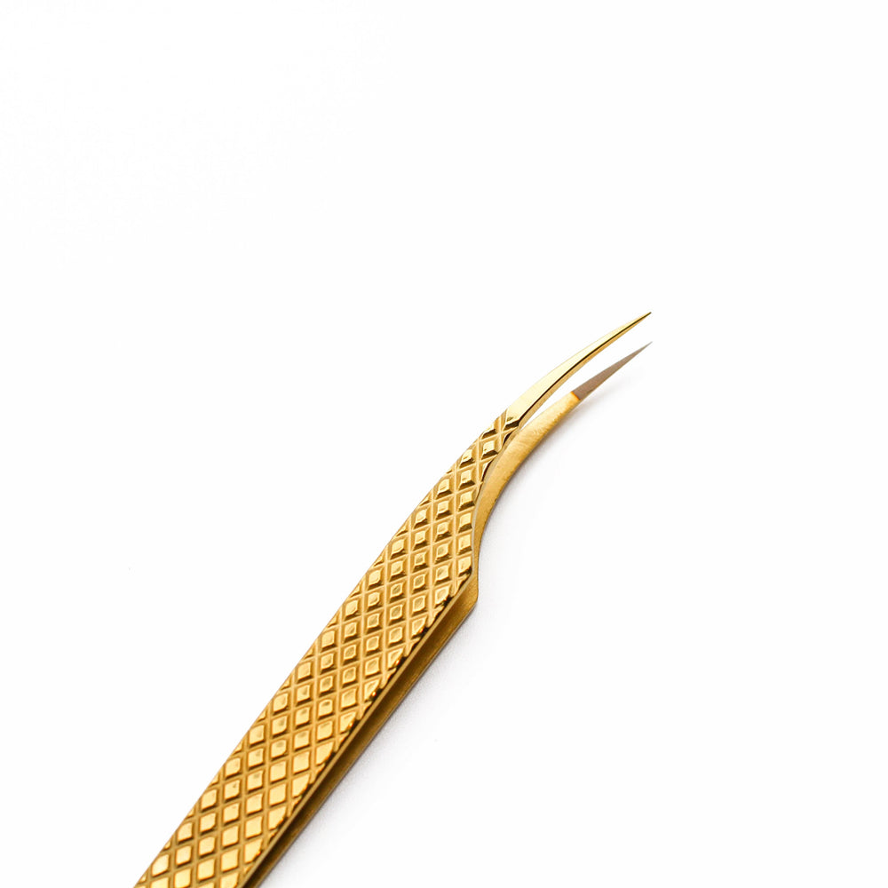 Gold Micro Fiber - MF2 - Xtra Long Isolating Tweezers Tweezers Mega Lash Academy
