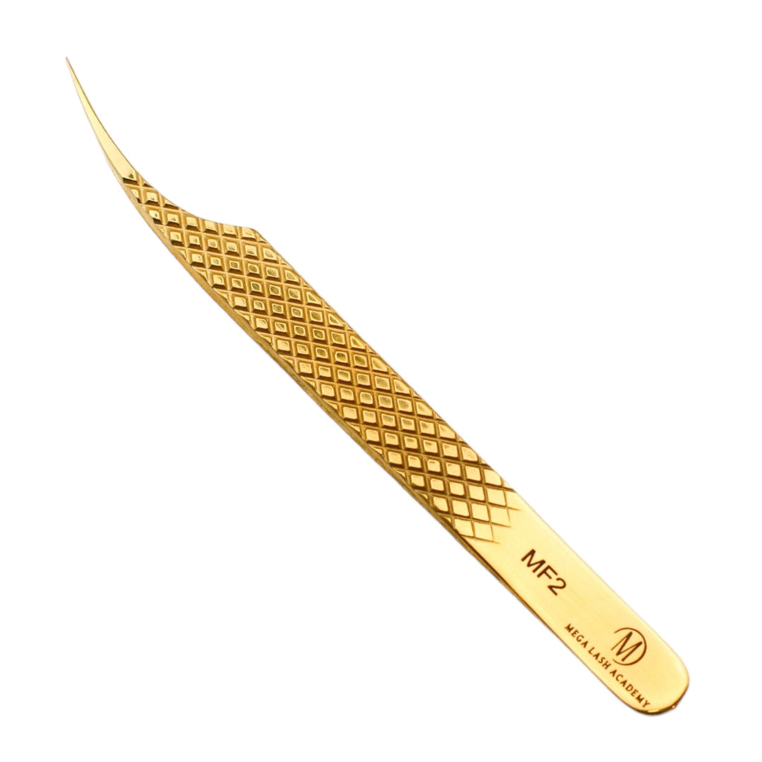 Gold Micro Fiber - MF2 - Xtra Long Isolating Tweezers Tweezers Mega Lash Academy