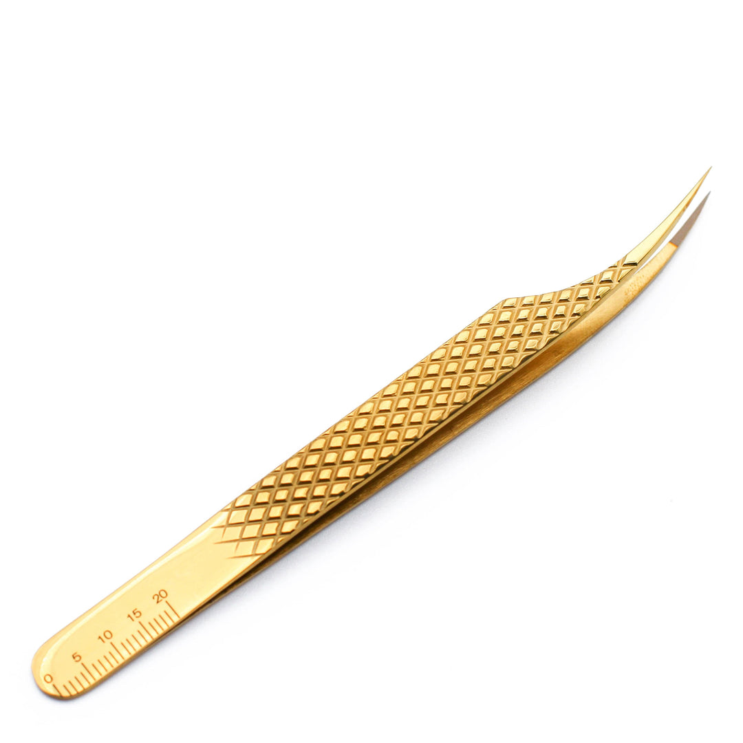 Gold Micro Fiber - MF2 - Xtra Long Isolating Tweezers Tweezers Mega Lash Academy