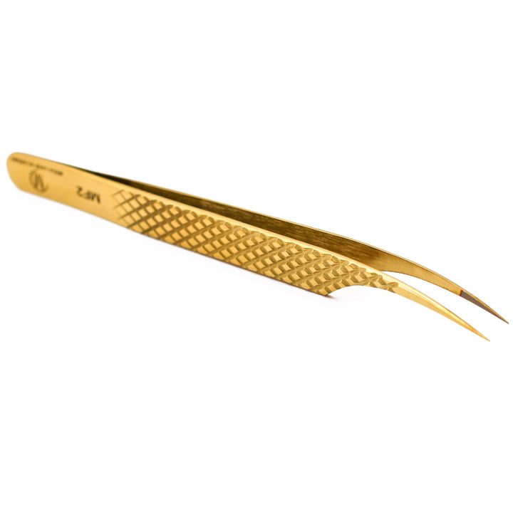 Gold Micro Fiber - MF2 - Xtra Long Isolating Tweezers Tweezers Mega Lash Academy