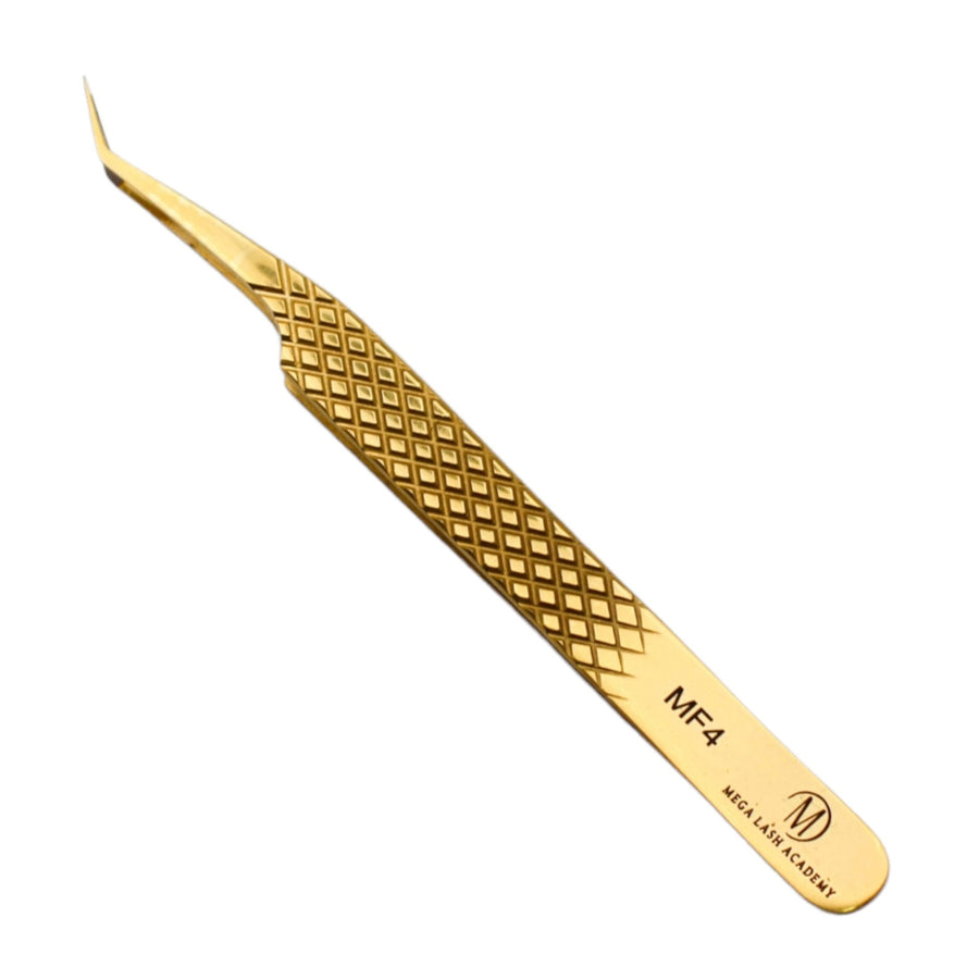 Gold Micro Fiber - MF4 - 45 Degree Volume Tweezers Tweezers Mega Lash Academy 