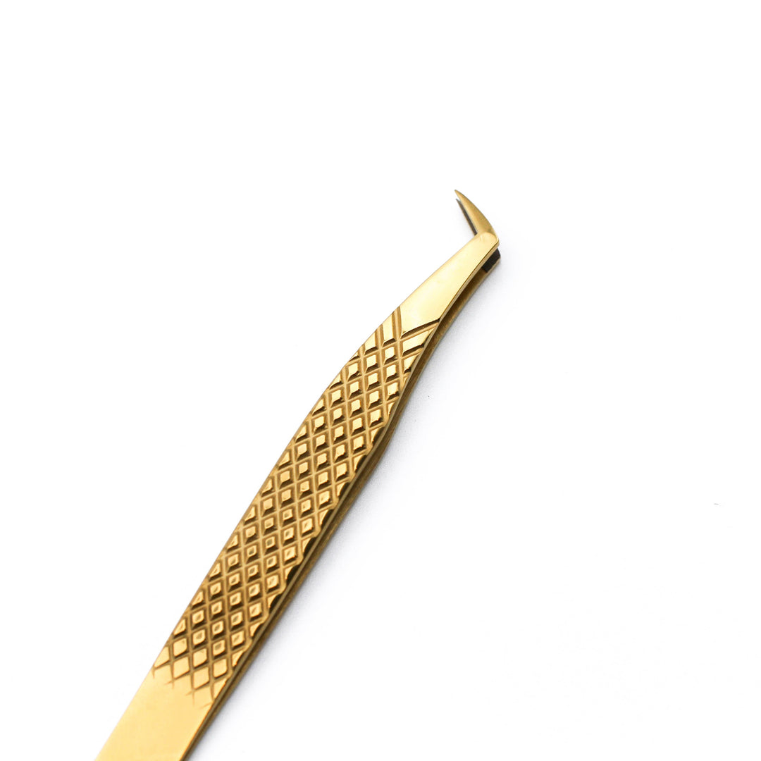 Gold Micro Fiber - MF5 - Boot Volume Tweezers Tweezers Mega Lash Academy