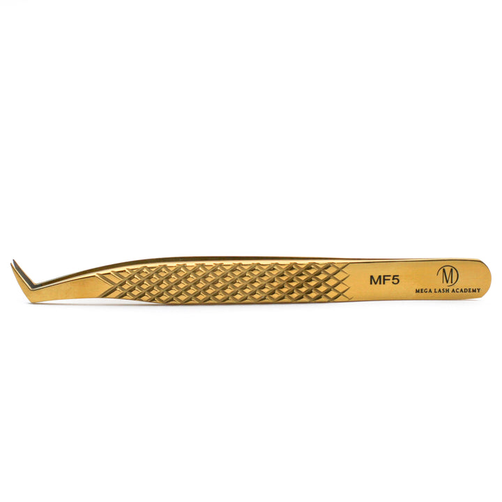 Gold Micro Fiber - MF5 - Boot Volume Tweezers Tweezers Mega Lash Academy