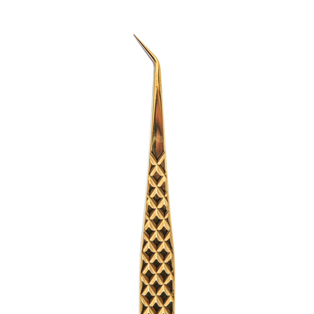 Gold Micro Fiber - MF7 - Xtra Long Skinny Tweezers Tweezers Mega Lash Academy